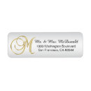 Search for initial m return address labels Monogrammed