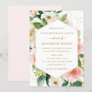 Search for modern floral 70th birthday invitations Flowers
