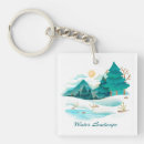 Search for tree in winter keychains Green