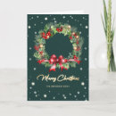 Search for holly wreath christmas cards Pine