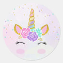 Search for magical unicorn glitter stickers Birthday party