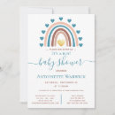 Recherche de beige blue baby shower invitations Boho