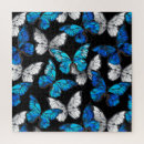 Recherche de motif papillon puzzles Noir