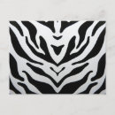 Search for zebra stripe pattern postcards Black and white