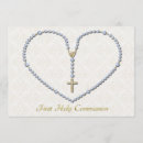 Search for rosary first communion invitations Gold