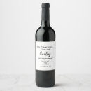 Search for funny wedding wine labels Black and white