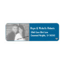 Search for teal heart return address labels Blue