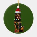 Search for rottweiler ornaments Santa