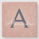 Search for blue glitter coasters Rose gold