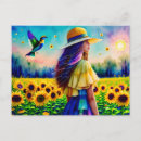 Recherche de beau tournesol cartes postales Aquarelle