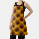 Search for yellow and brown aprons For her