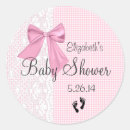 Search for lace baby shower thank you stickers For her