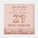 Search for 21st birthday save the dates Glitter
