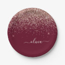 Search for burgundy paper plates Glitter