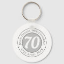 Search for 70th birthday round keychains Age