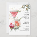 Search for cocktail 50th birthday invitations Watercolor