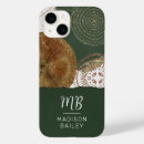 Recherche de monogramme de cercle iphone coques Élégant