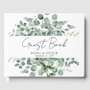 Recherche de greenery wedding guest books Aquarelle