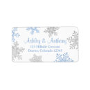 Search for silver wedding return address labels Snowflakes