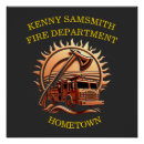 Search for red fire truck posters Firemen