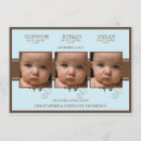 Search for triplet birth announcement cards Three
