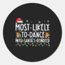 Search for dancing reindeer stickers Santa