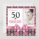 Search for pink and black 50th birthday invitations Fifty and fabulous