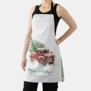 Search for red truck aprons Watercolor