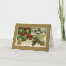 Search for vintage winter scene christmas cards Holly