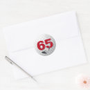 Search for 65th birthday round stickers White