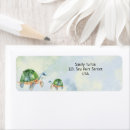 Search for turtle return address labels Watercolor
