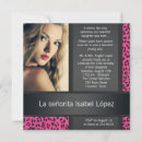 Recherche de quinceanera de léopard invitations Rose