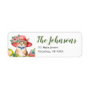 Search for tabby cat return address labels Floral