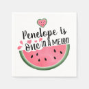 Recherche de un dans un melon serviettes Aquarelle