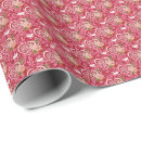 Search for vintage valentines day wrapping paper Red