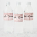 Search for rose gold water bottle labels Blush pink
