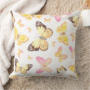 Search for pink butterfly pillows Watercolor