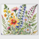Search for wildflowers wrapping paper Illustration