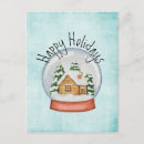 Recherche de globe de neige cartes postales Aquarelle