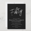 Search for black and white 50th birthday invitations Adult birthday party