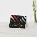 Search for fireman thank you cards Thin red line flag