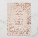 Search for rose gold confetti wedding invitations Formal