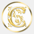 Search for letter c wedding stickers Initial