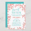 Search for coral reef birthday invitations Tropical