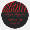 Search for red zebra stickers Girly