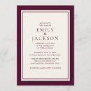 Search for cream burgundy wedding invitations Minimalist