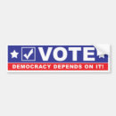 Search for vote for democracy bumper stickers Political