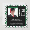 Search for green black stripe invitations Grad