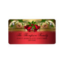 Search for elegant christmas return address labels Red