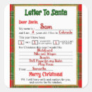 Recherche de lettre père noël autocollants Santa claus